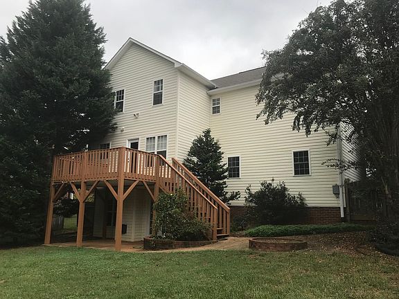 Deck above patio below