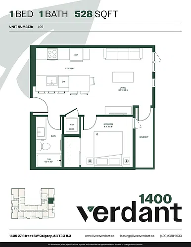 Floor plan 1 Bedroom 1 Bath 1 Bed 1 Bath 16