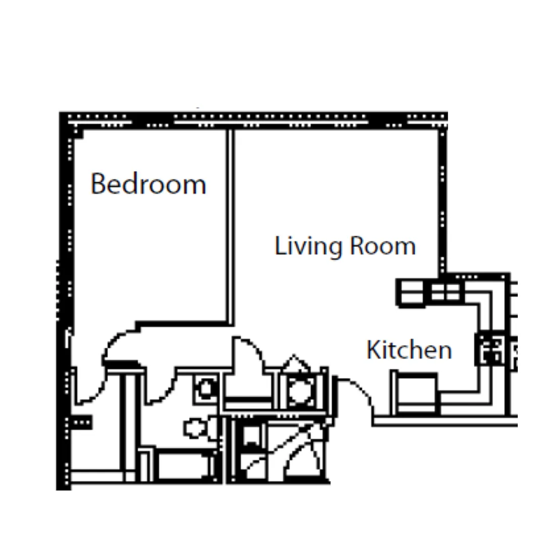 Floor plan 1 Bed 1 Bath