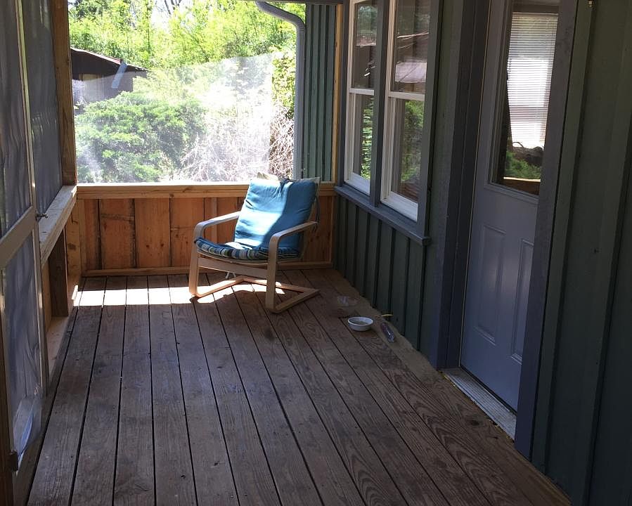 interior of screen porch