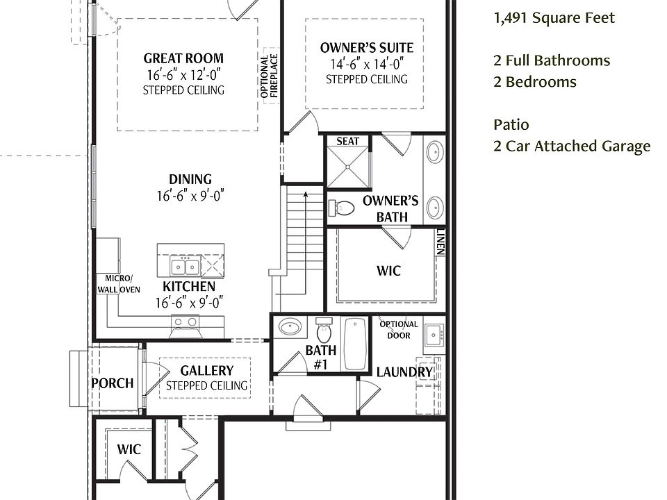 Unit A - Floor Plan - Ranch