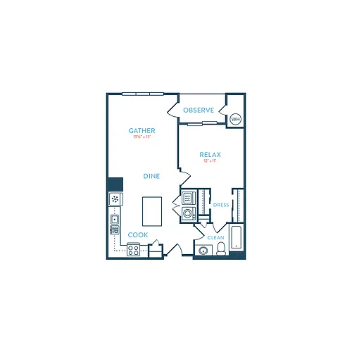 Floor plan Waypointe A1