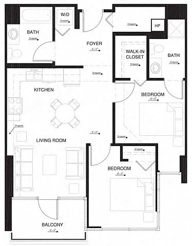 Floor plan 2F w Balcony Renovation 2