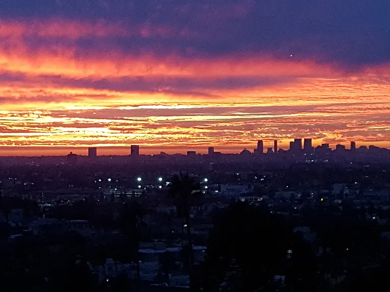 Balcony at sunset.