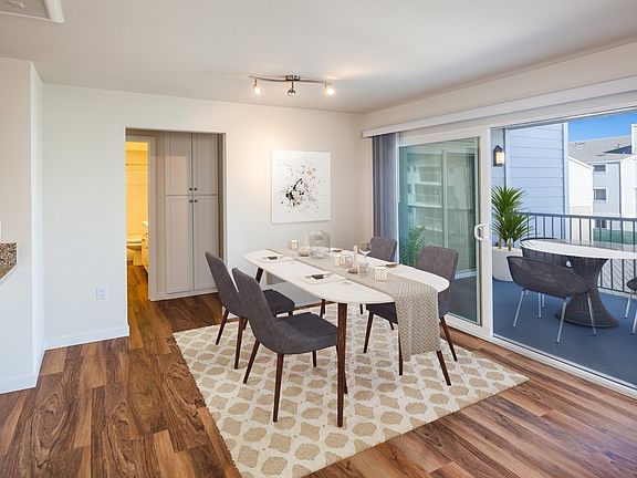 Spacious dining room with ample natural lighting