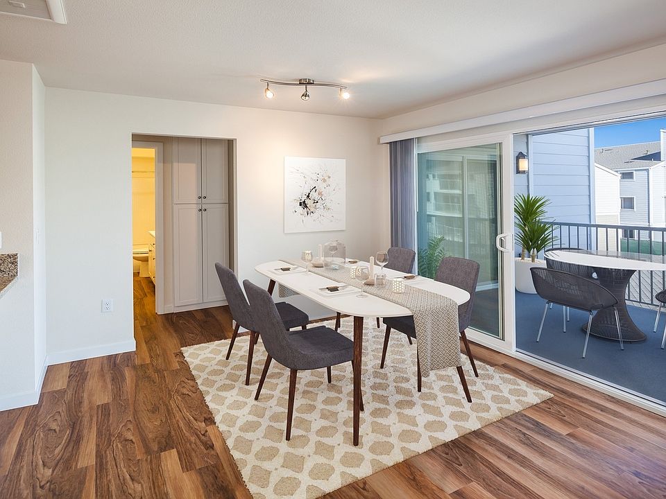 Spacious dining room with ample natural lighting
