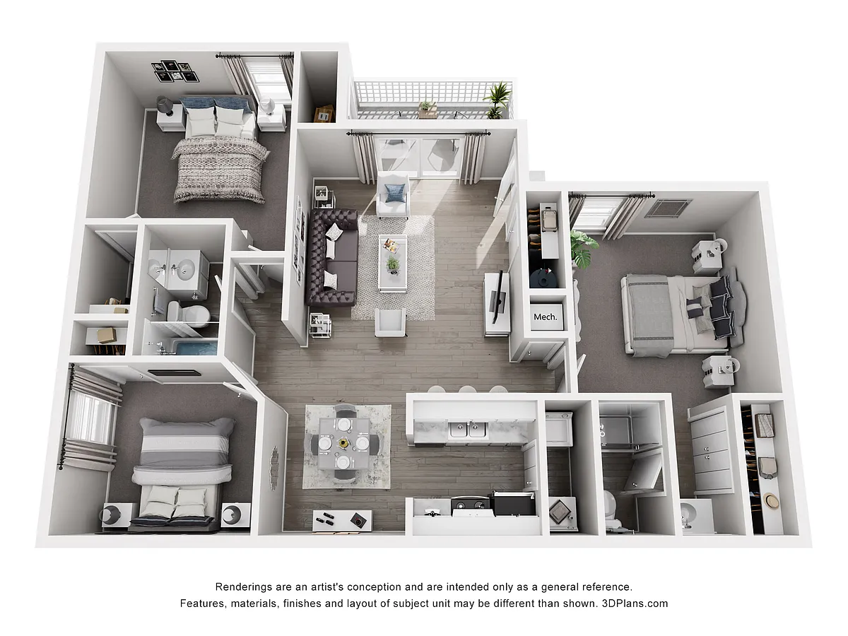 Floor plan 3 Bed 2 Bath