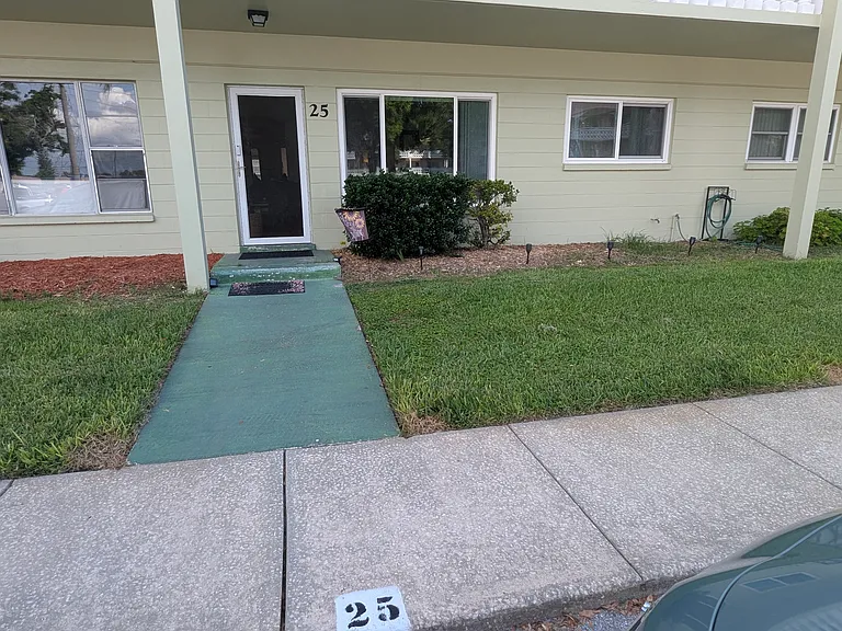 View of parking spot 25 directly in front
