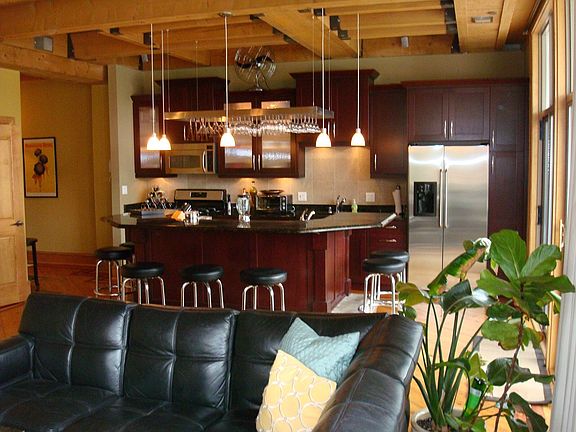 Open concept with beautiful high-end kitchen!