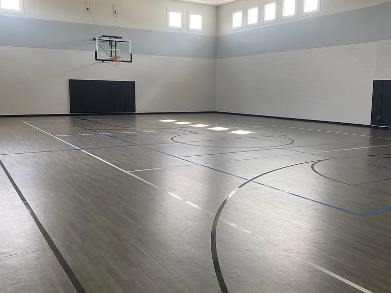 Indoor full basketball court
