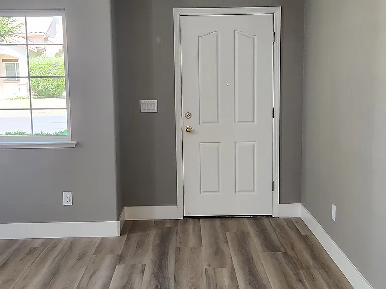 entryway with new lighting