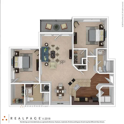 Floor plan 2 Bedroom Craftsman Select