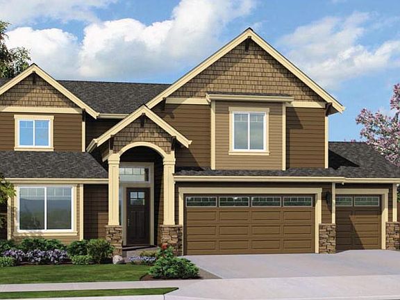 Elevation A 3 Car Garage