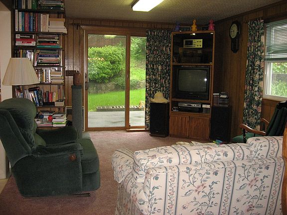 Family room leads to yard 