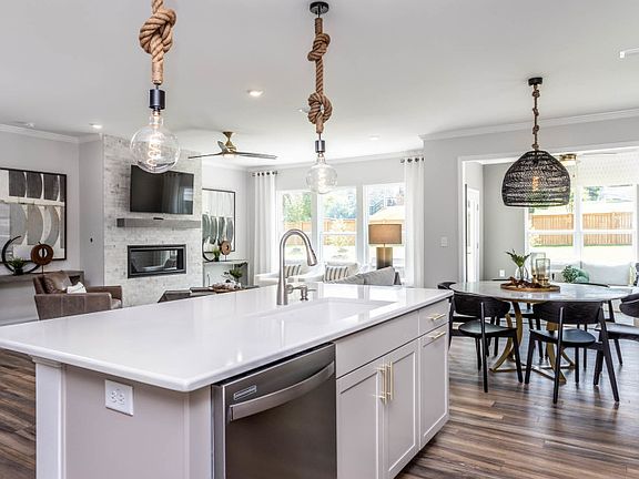 View of Kitchen, Cafe, Living Area and Optional Sunroom