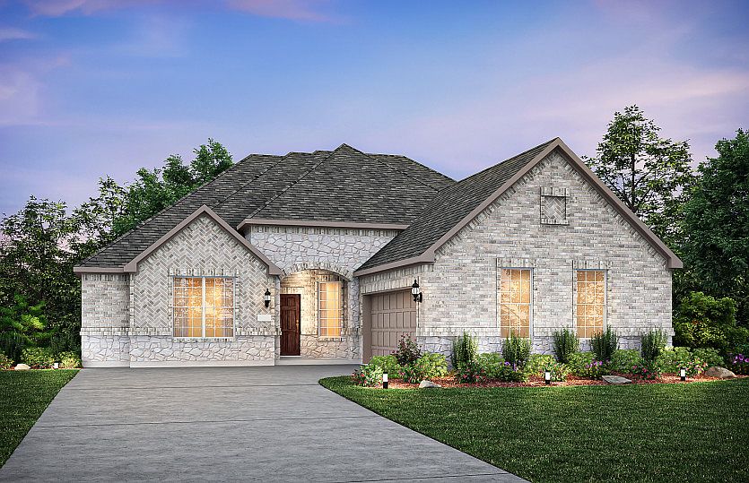 The Cameron, a 2-story new construction home, shown with Home Exterior LS204 Model representation
