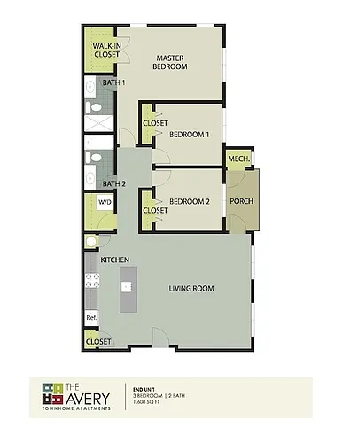 Floor plan 3 bedroom flat