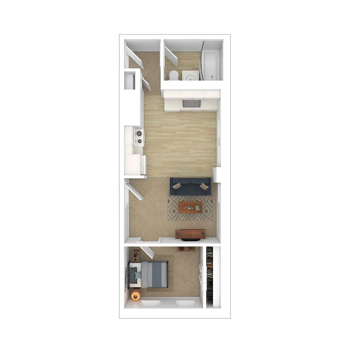 Floor plan 1 Bedroom 1 Bathroom
