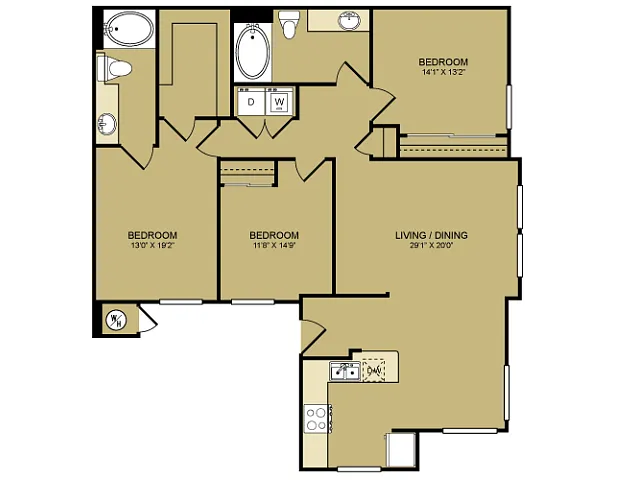 Floor plan Rodeo Drive