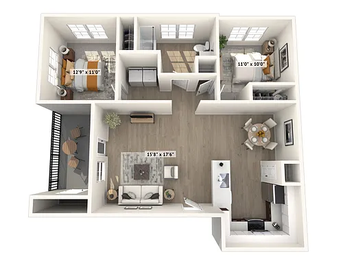 Floor plan 2x1 Bright