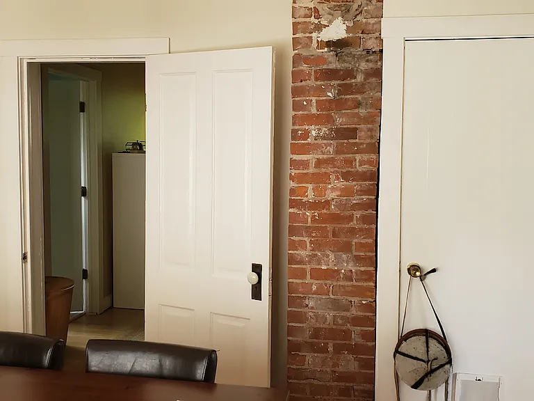 Here are the doors to the basement and the first floor bedroom and bath