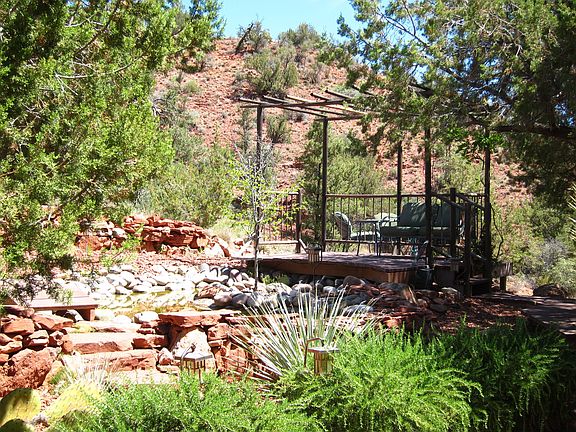 Pond and Sitting Area