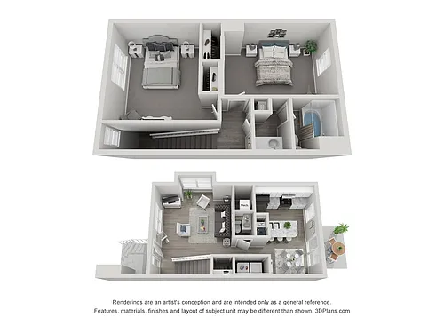 Floor plan Two bedroom Townhome
