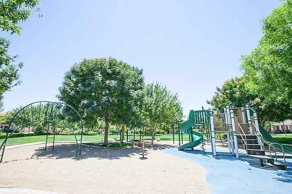 park adjacent to community clubhouse