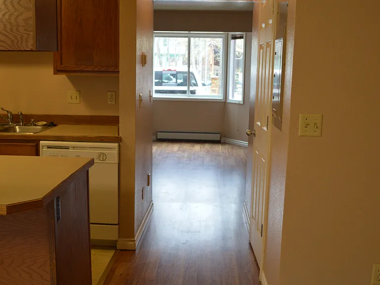 view from dining room to living room