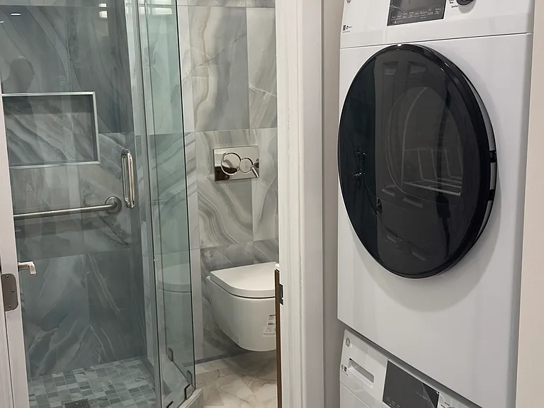 Full size washer and dryer.