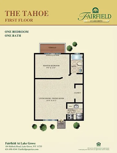 Floor plan The Tahoe One Bedroom Executive