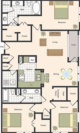 C3 | 3x2 | 1555 sq ft C3 | 3x2 | 1555 sq ft