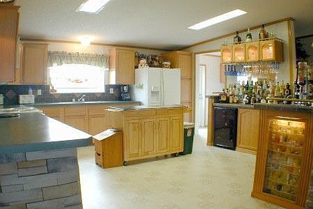 Large Country Kitchen with custom wet bar