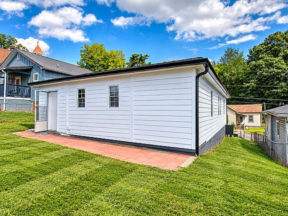 Backyard with all new gutters