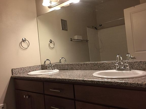 updated double sink bathroom