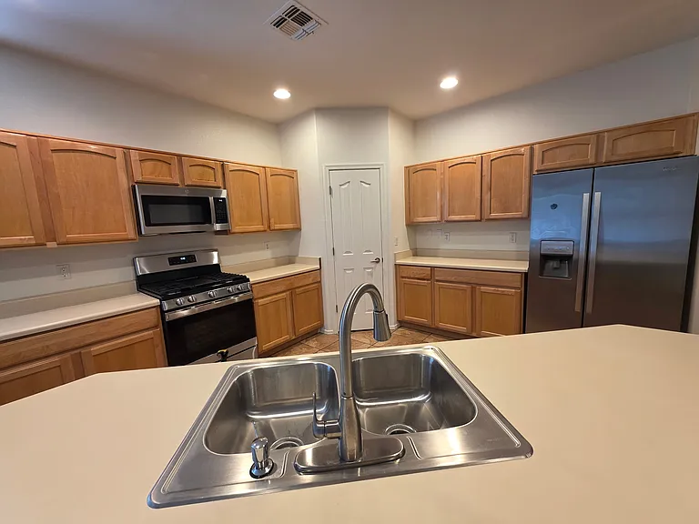 Kitchen pantry at the corner