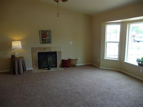 Living room with fireplace