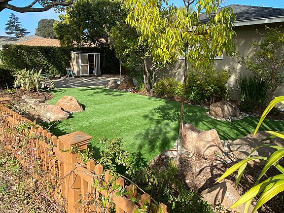 Front yard turf and landscaping