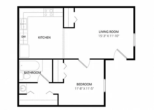 Floor plan One Bedroom