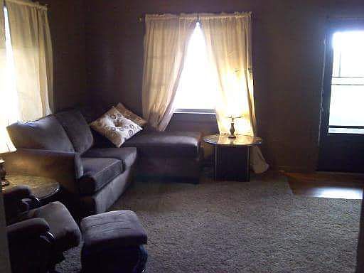 Living room & door to porch