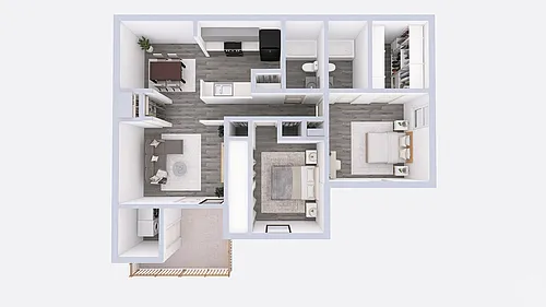 Floor plan 2 Bedroom 2 Bath Renovated