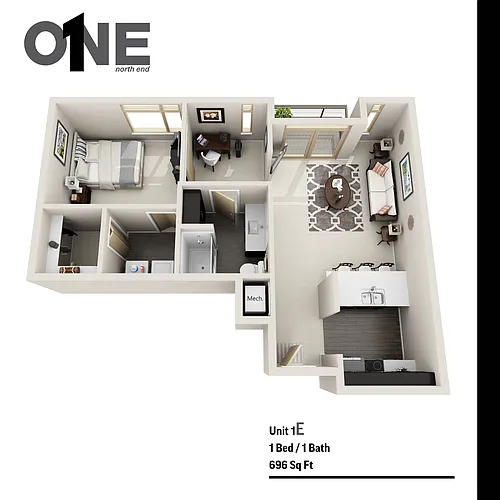 Floor plan 1E