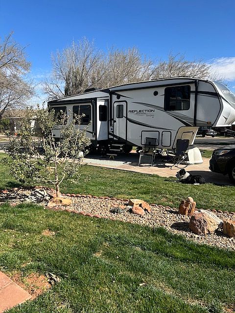 Full hook ups concrete RV pad