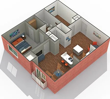 Loring | 1-Bedroom Floorplan Loring | 1-Bedroom Floorplan