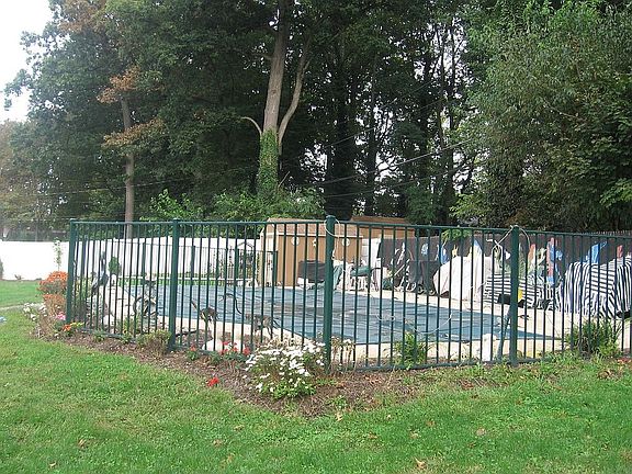 fenced in pool