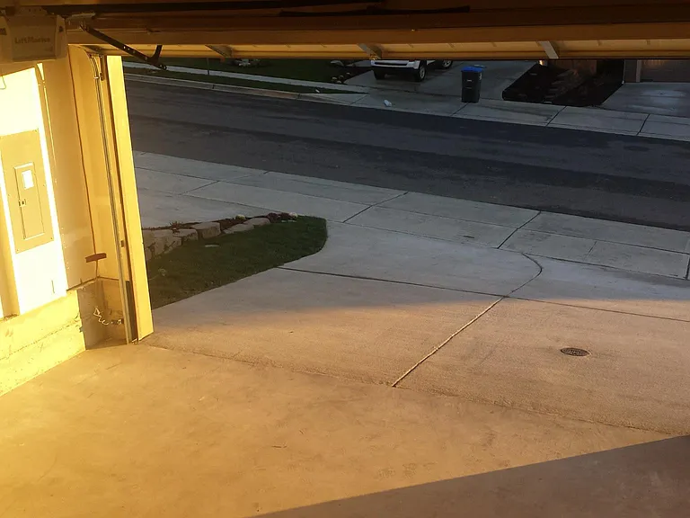 Spacious and convenient garage opens with remotes and key code.