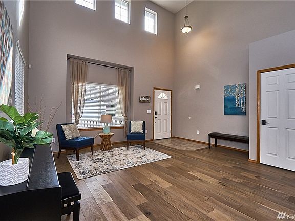 A view of the spacious living room.  