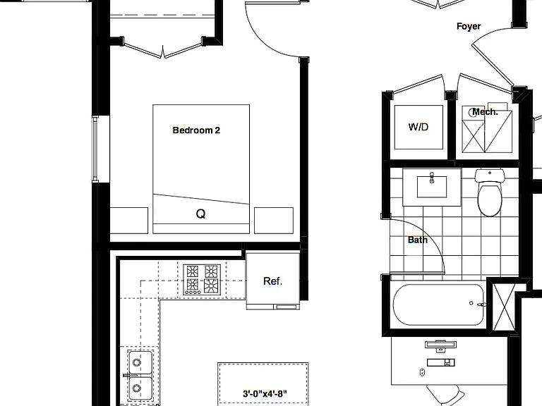 Luxe on Chicago - 5 - 2x2 - 2 Beds - 2 Baths - 1078 Sq. ft.