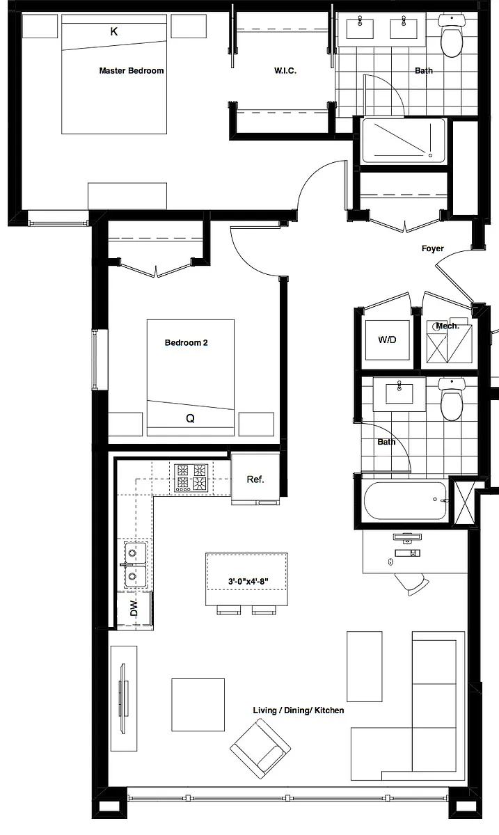 Floor plan 5 - 2X2