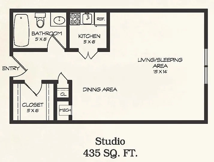 Floor plan Studio